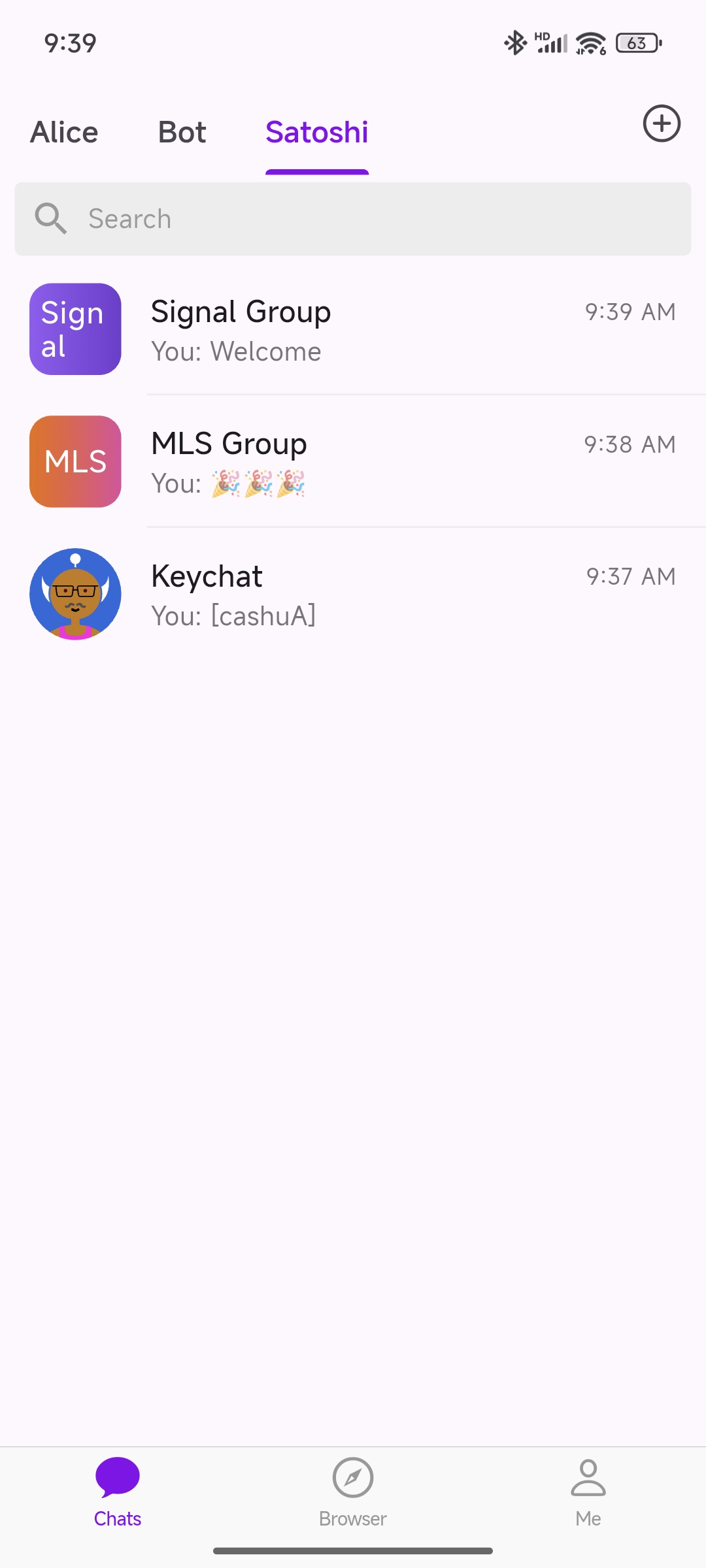 keychat room list